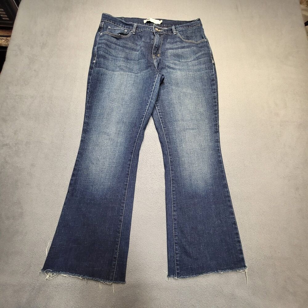 Levi's 515 Jeans Womens 10 Blue Bootcut Stretch Distressed‎ Denim